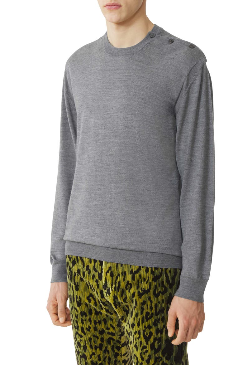 Classic Merino Wool Sweater, Alternate, color, Ash