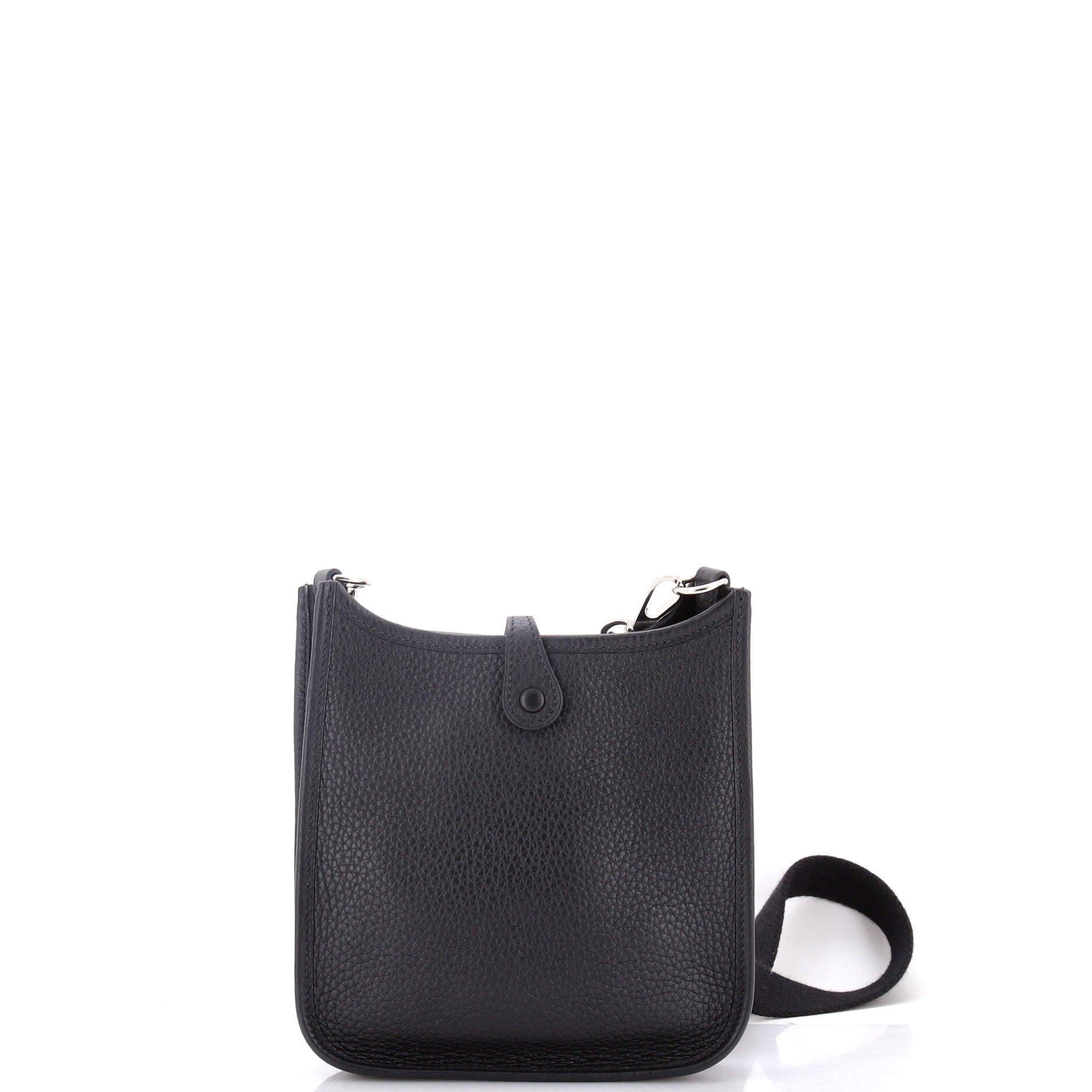 Pre-Owned Hermes Evelyne Bag Gen III Clemence TPM, Alternate, color, Noir