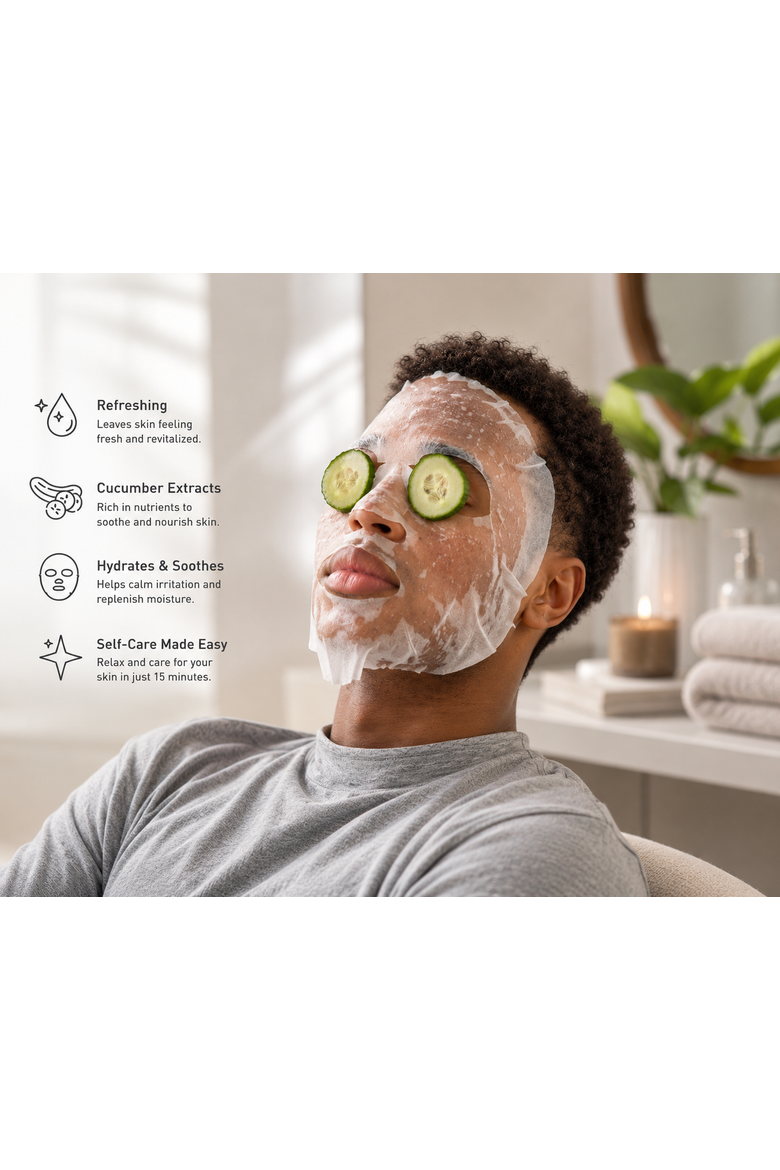 Ice Facial Roller & Hydrating Cucumber Sheet Masks, Alternate, color, Pink