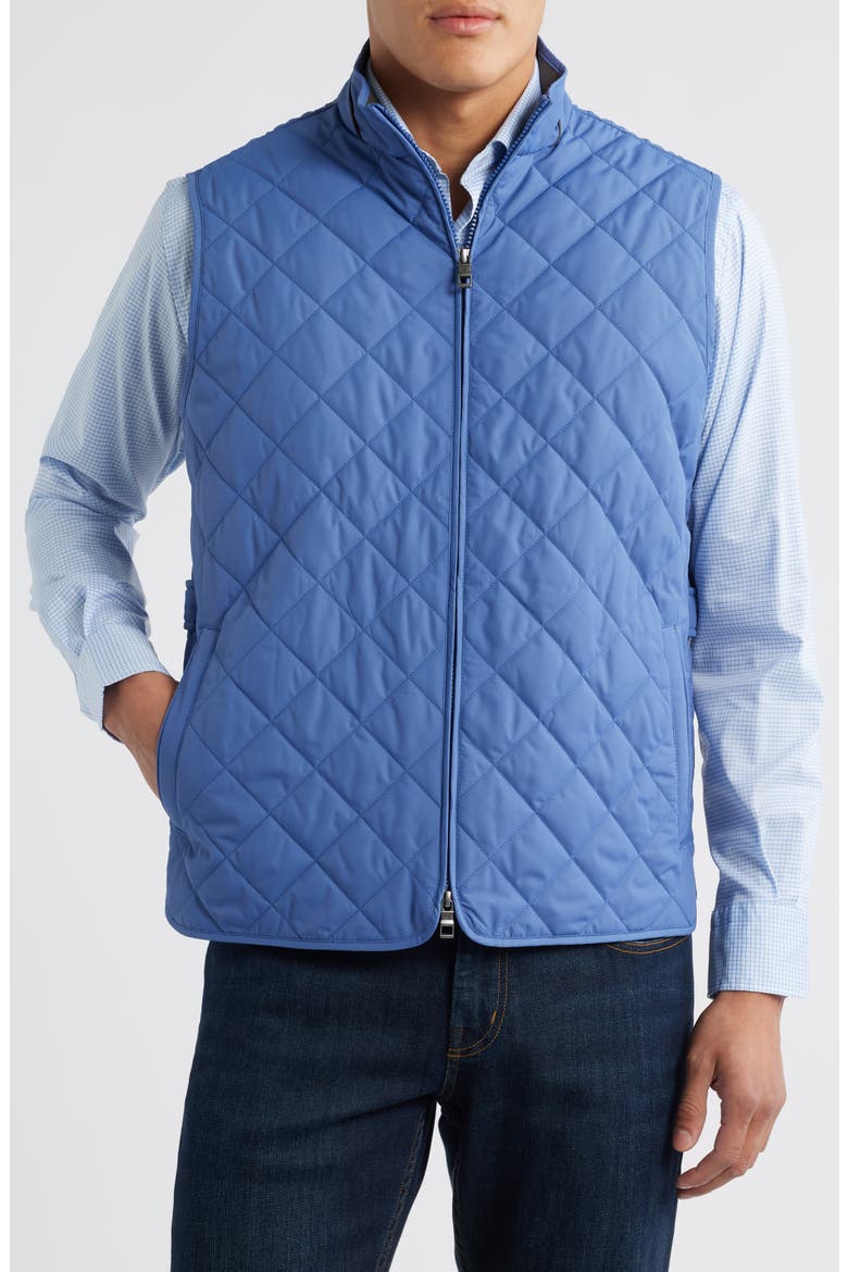 Essex Water Resistant Quilted Vest, Alternate, color, ASTRAL BLUE