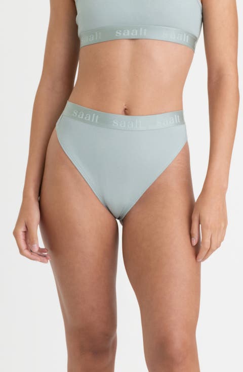 Period & Leakproof High Rise Stretch Cotton & Modal Rib Thong