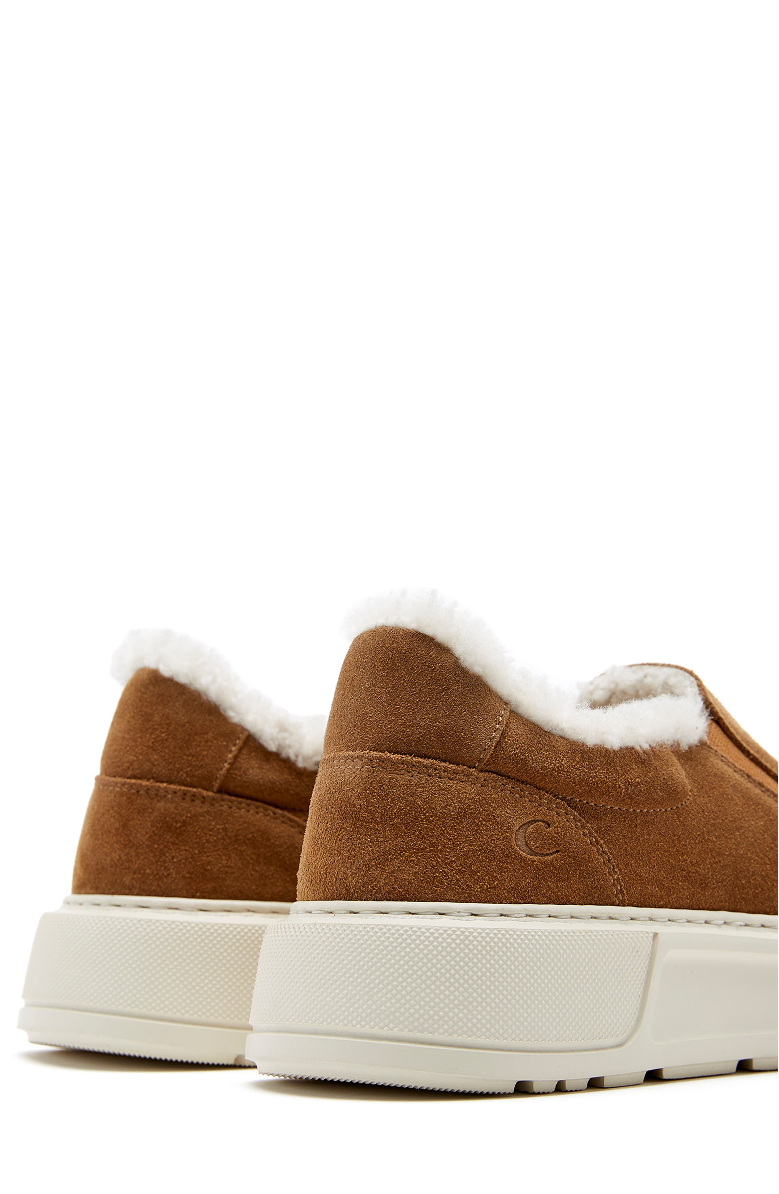 La Canadienne Valerie City Dry<sup>™</sup> Genuine Shearling Lined Waterproof Slip-On Sneaker, Alternate, color, Toffee Suede