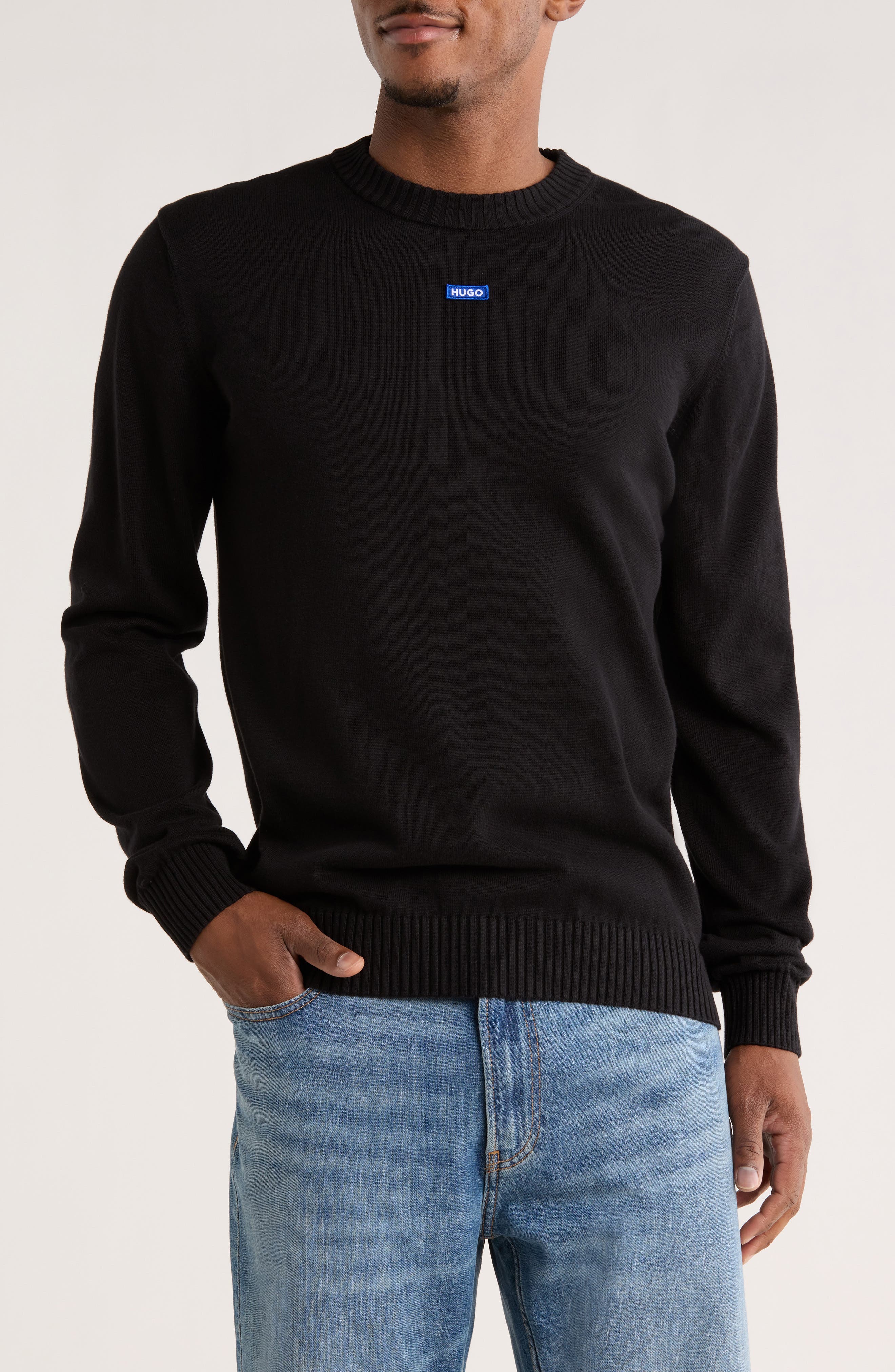 HUGO San Cosmo Long Sleeve Cotton T-Shirt