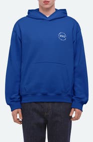 Helmut Lang Stamp Cotton French Terry Pullover Hoodie