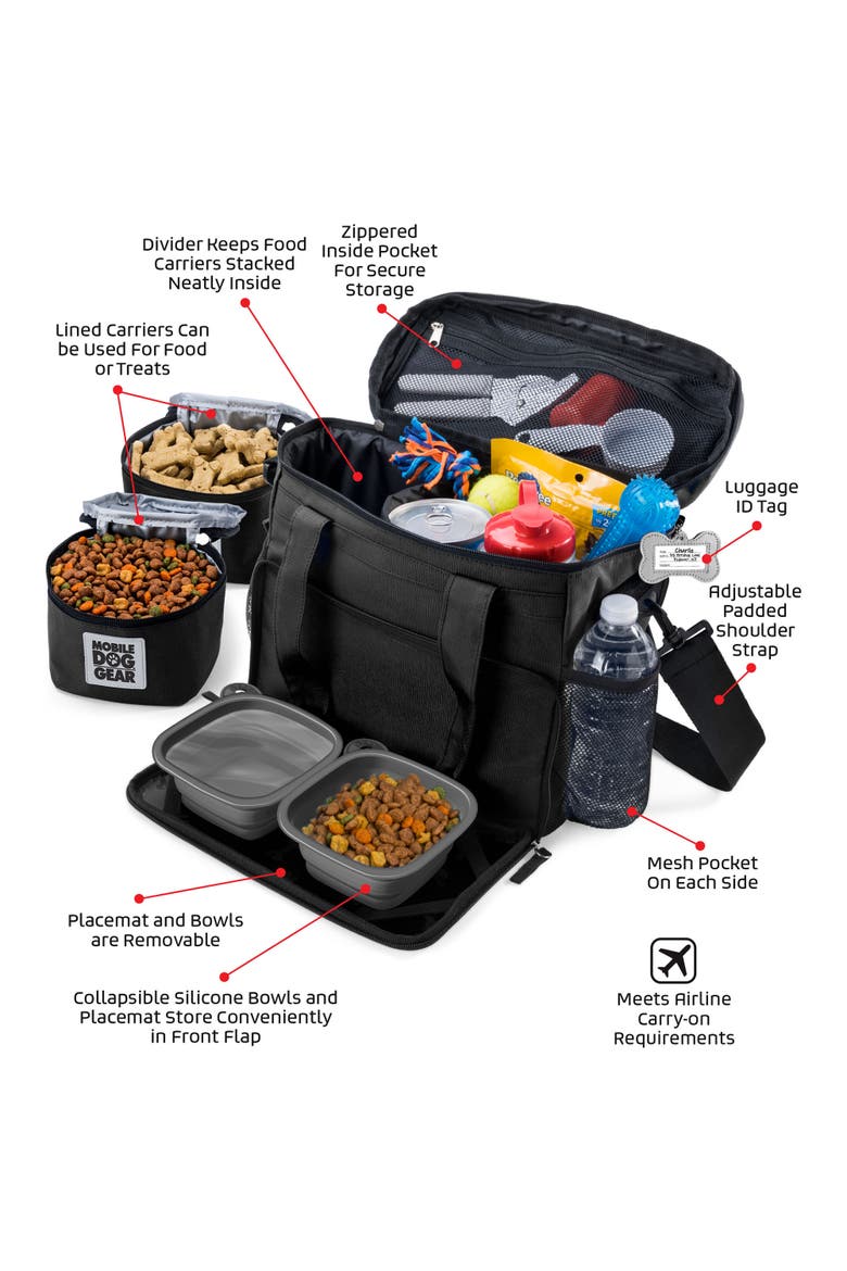 Week Away Dog Travel Bag, Alternate, color, Black