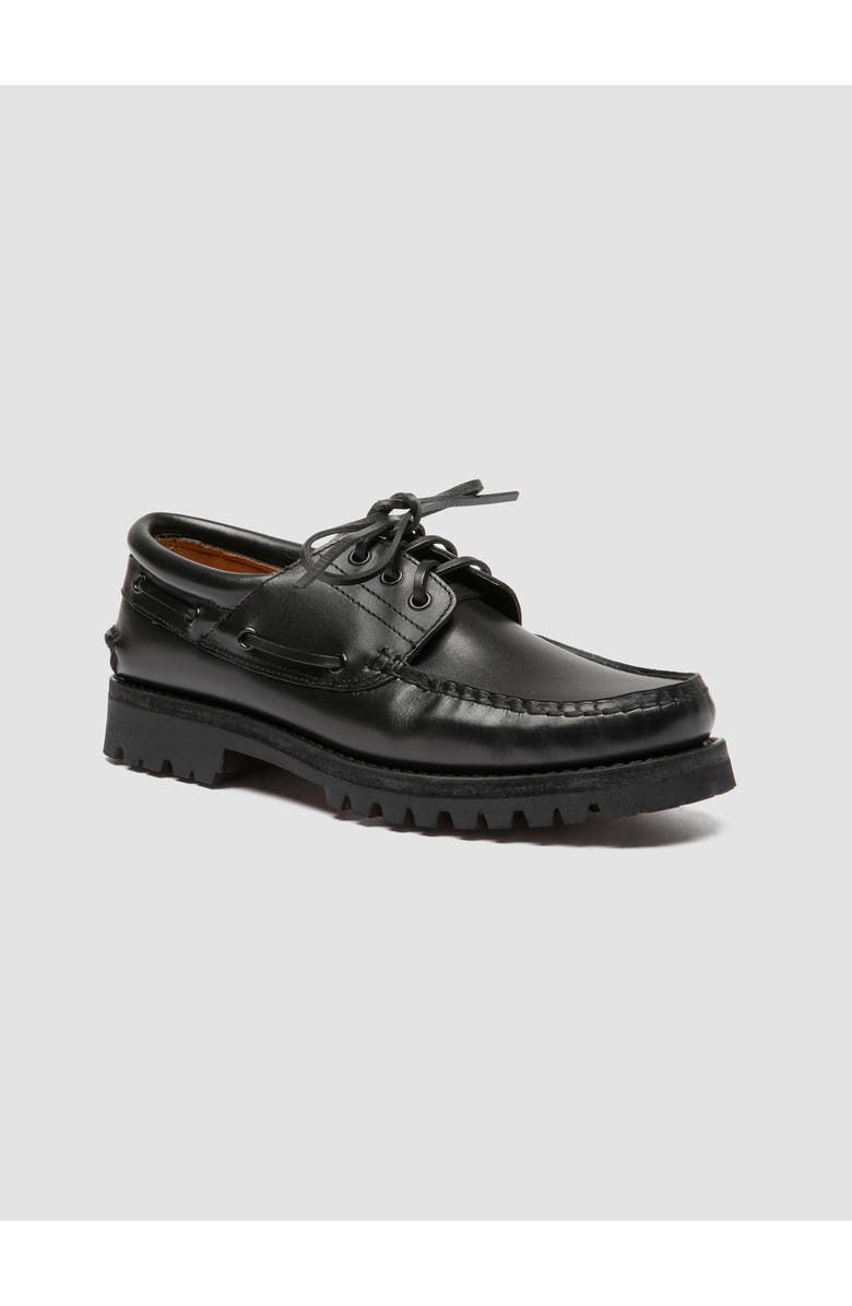 Officine Creative Heritage Flexi 001 Leather Boat Shoes, Alternate, color, Black