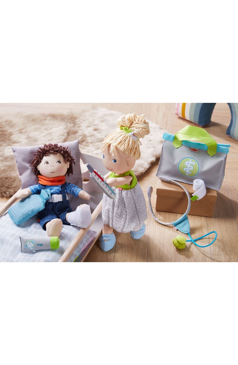 HABA Doll Size Kids Doctor Playset and Baby Doll Accessories for Pretend Play for Toddlers 3-5 and 3 Year Old Gifts, Alternate, color, Multi
