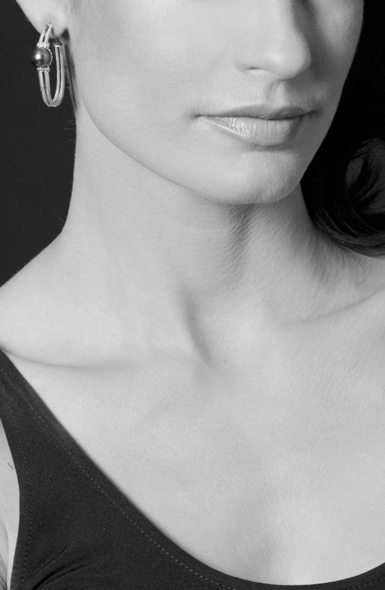 LAGOS Luna 10mm Pearl Hoop Earrings, Alternate, color, 