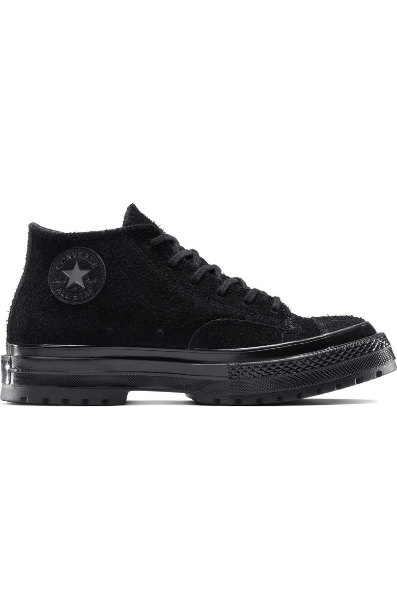 Converse Chuck 70 National Suede High Top Sneaker, Alternate, color, Black/ Black/ Black