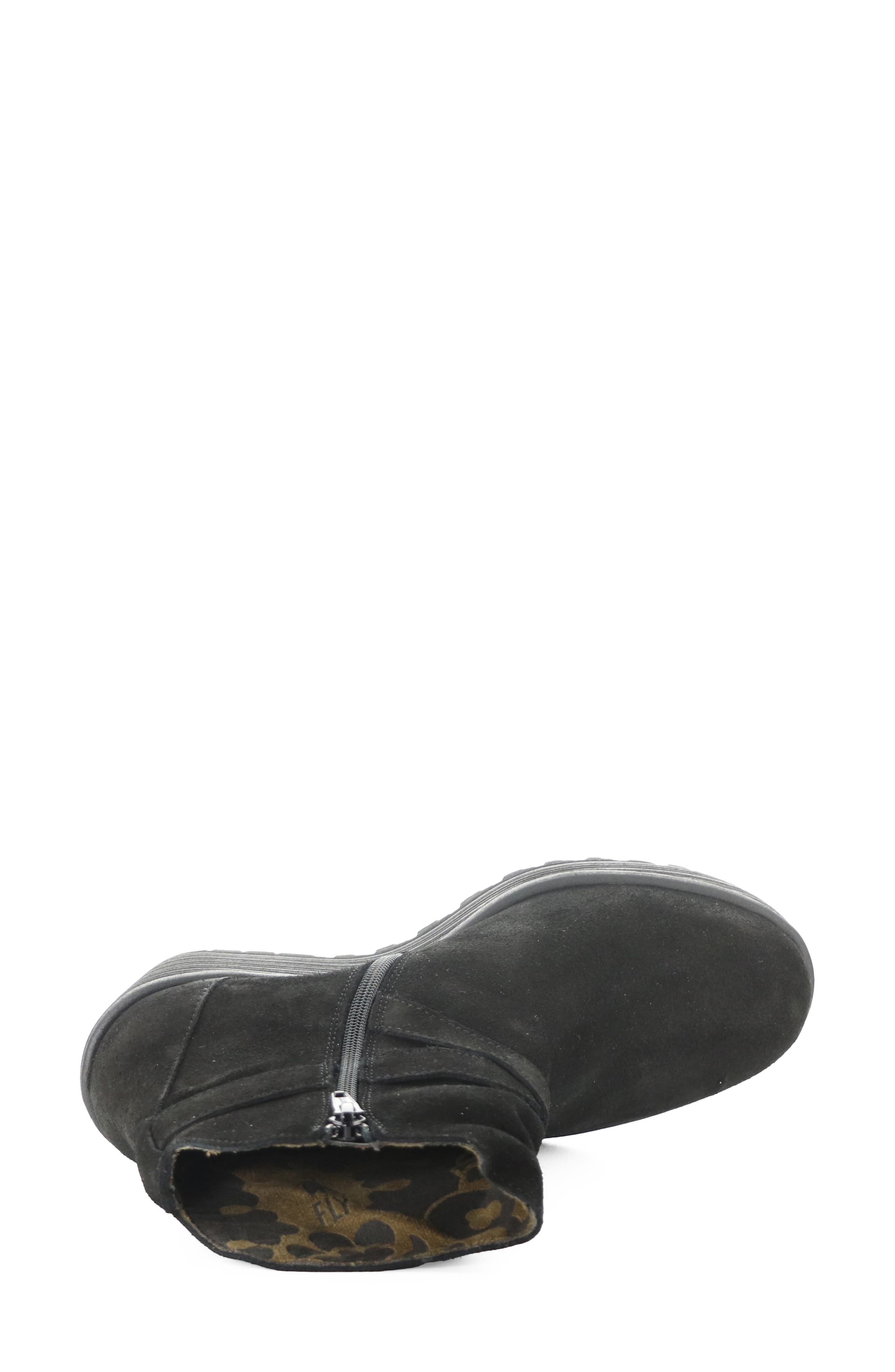Loik Platform Wedge Bootie, Alternate, color, BLACK