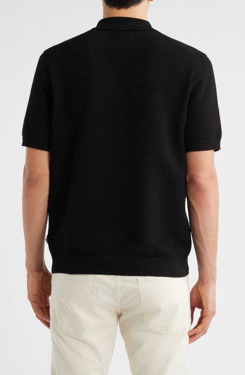 NN07 Gustav 6686 Short Sleeve Full Zip Cardigan, Alternate, color, Black