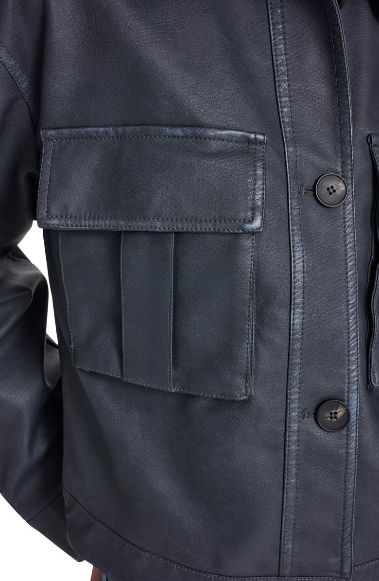 Levi's Faux Leather Shirt Jacket, Alternate, color, Dark Wash Denim