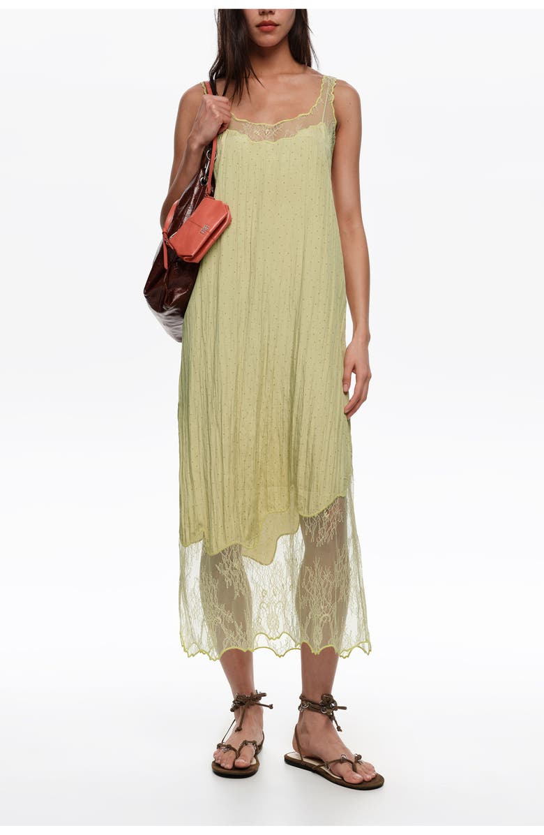 Bimba y Lola Mini Dots Lace Strap Dress, Alternate, color, Dots Mini Olive