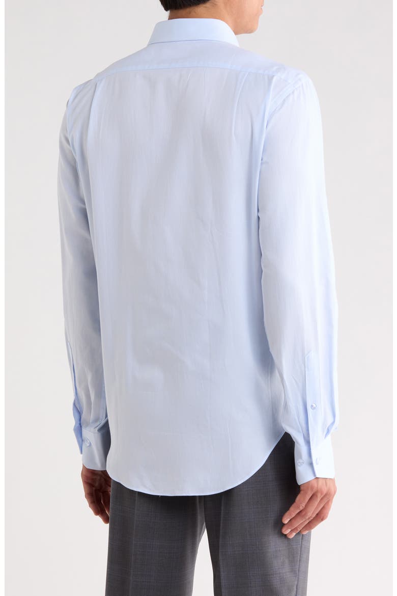 Trim Fit Textured Cotton Shirt, Alternate, color, SKY BLUE