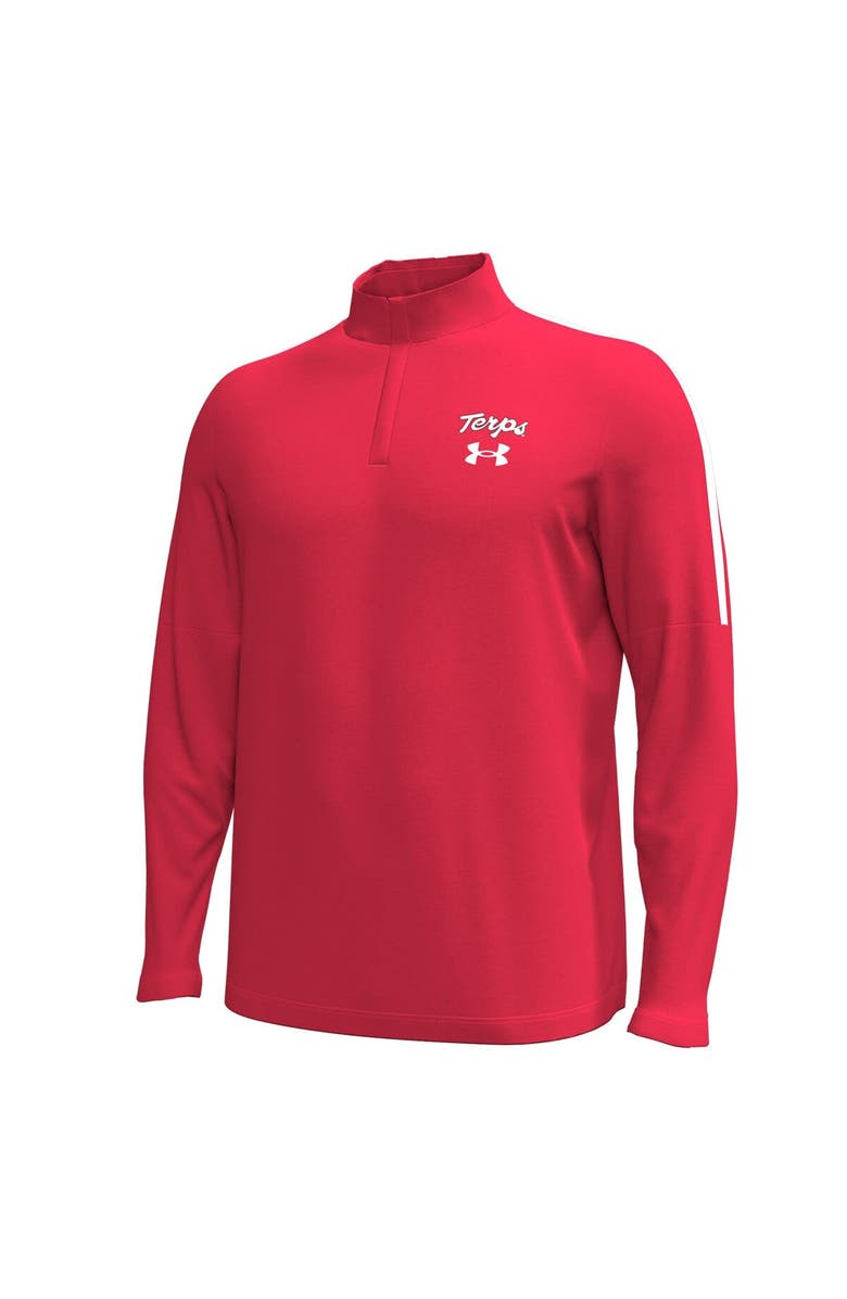 Under Armour Men's Under Armour Red Maryland Terrapins Playoff Performance Quarter-Zip Jacket, Alternate, color, Red