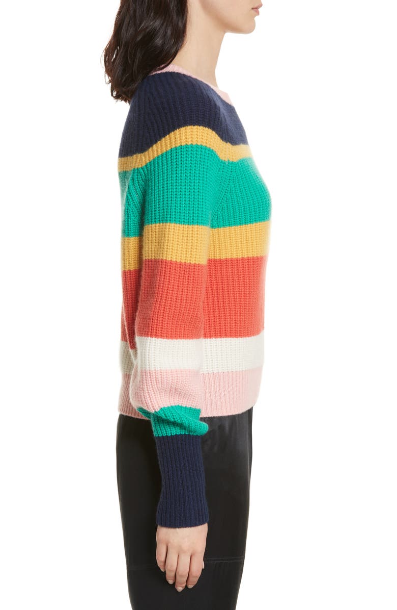 Joie Haady Stripe Wool & Cashmere Sweater, Alternate, color,