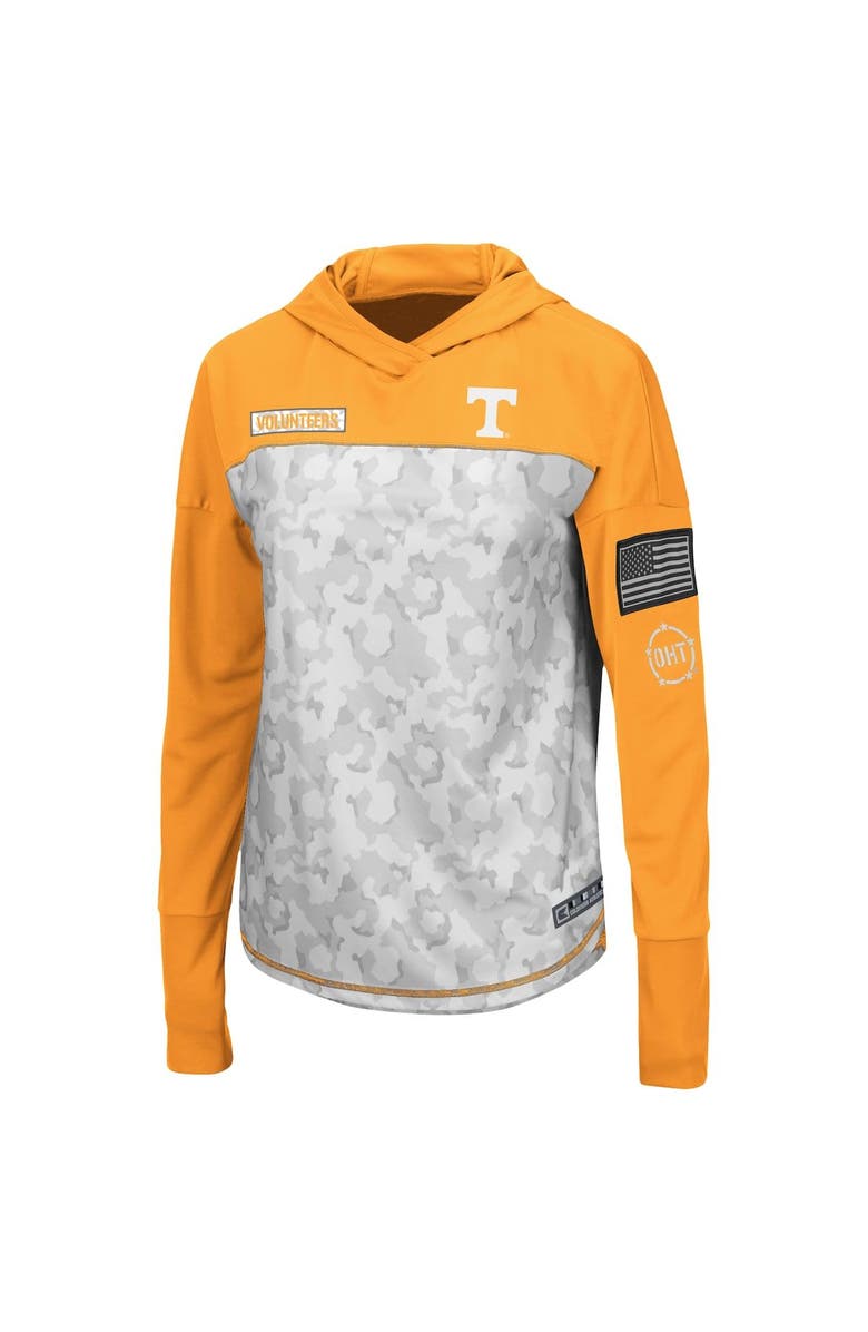COLOSSEUM Women's Colosseum Arctic Camo/Tennessee Orange Tennessee Volunteers OHT Military Appreciation Mission Arctic Camo Hoodie Long Sleeve T-Shirt, Alternate, color, 