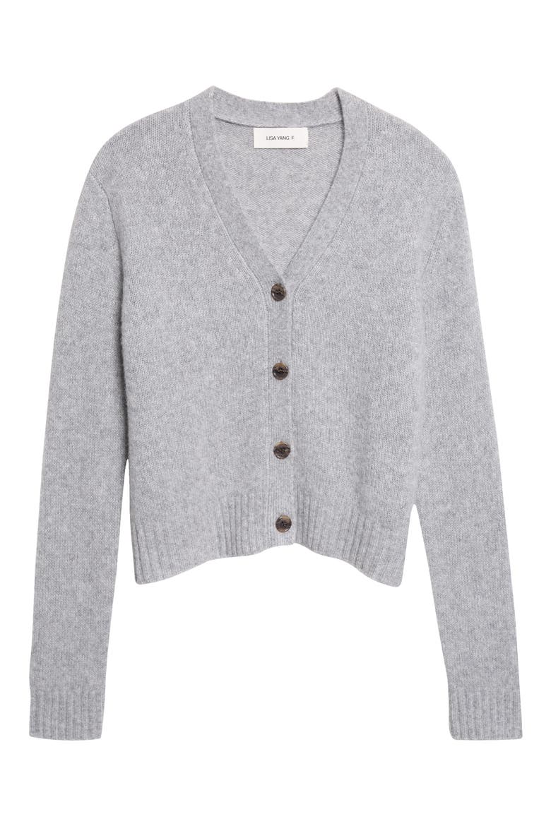 Marionette Cashmere & Silk Cardigan, Alternate, color, CLOUDY