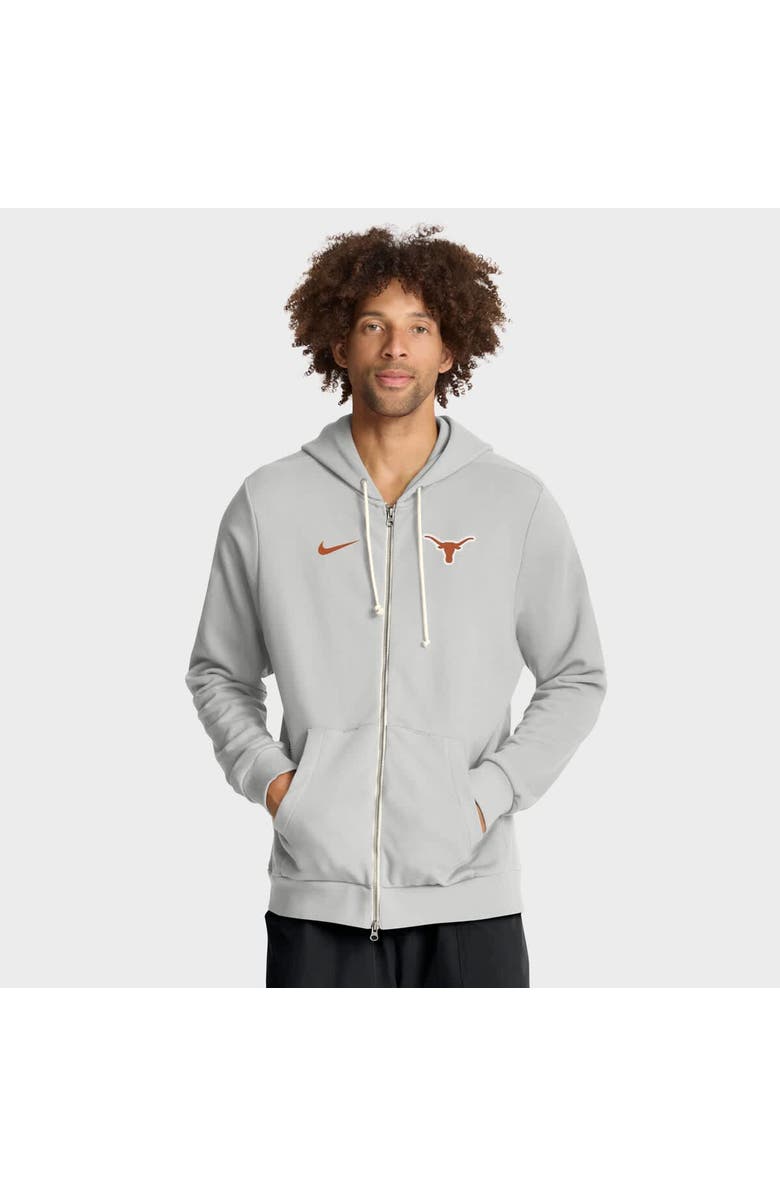 Nike Men's Nike Gray Texas Longhorns 2025 Sideline Standard Issue Dri-FIT Full-Zip Hoodie, Main, color, Gray