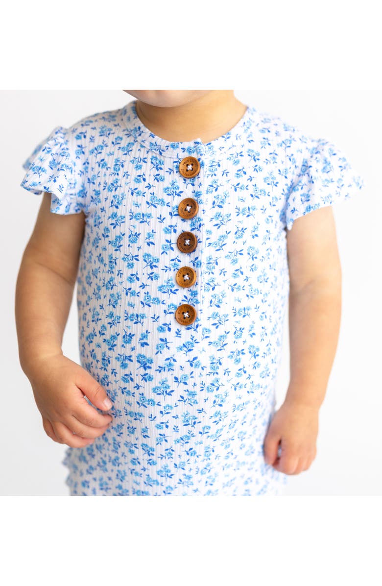 Posh Peanut Kids' Andina Ruffled Romper, Alternate, color, 