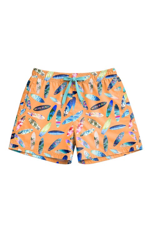 Boys Surfboard Print Board Shorts