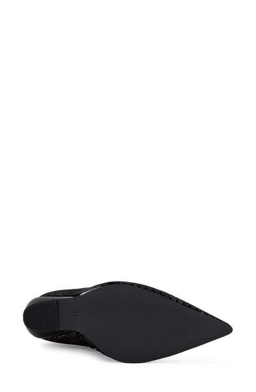 Azalea Wang Glacielle Croc Embossed Heelless Bootie In Black