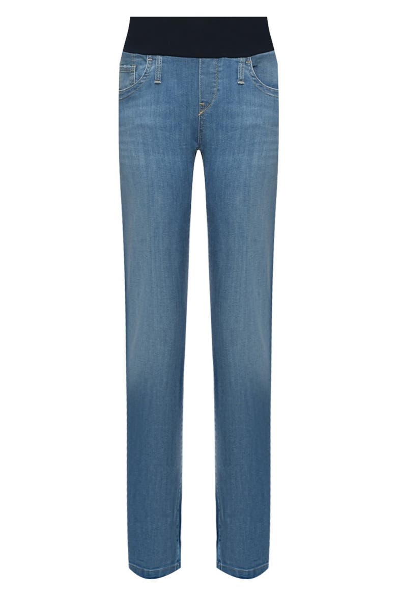 Extra Long Straight Leg Maternity Jeans, Alternate, color, LIGHT/ PASTEL BLUE