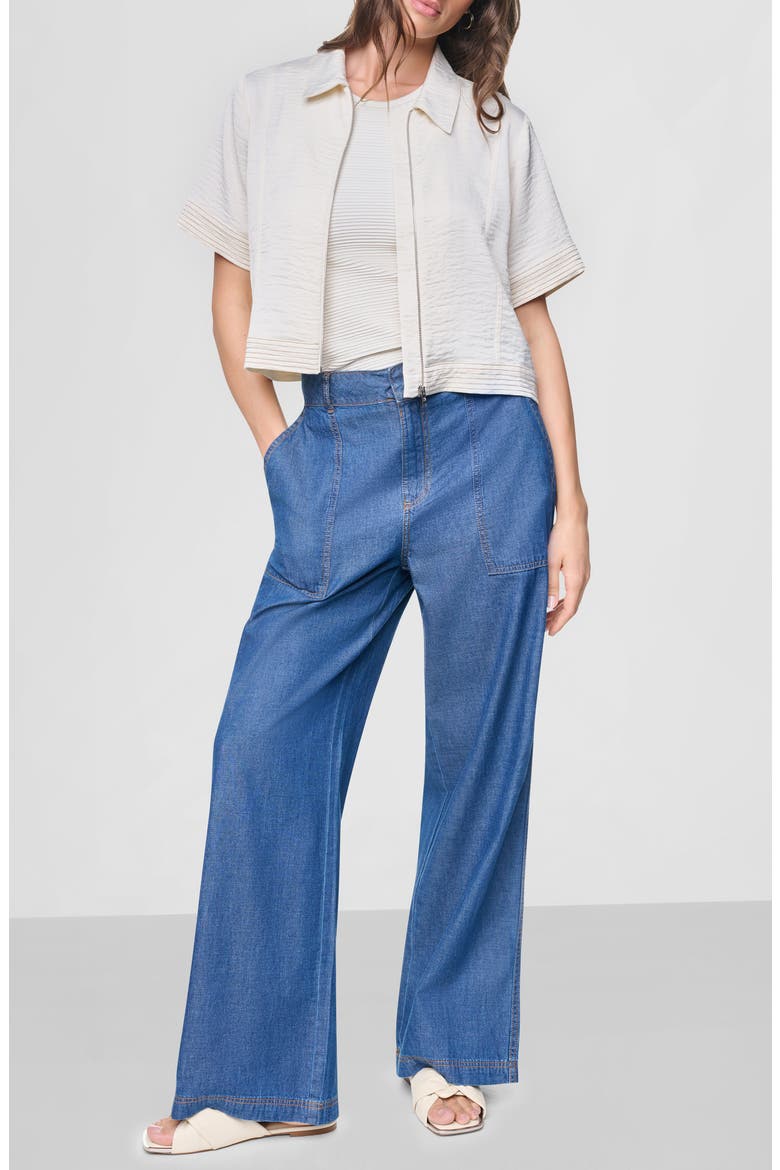 Short Sleeve Satin Jacket, Alternate, color, COCONUT/ DUNE