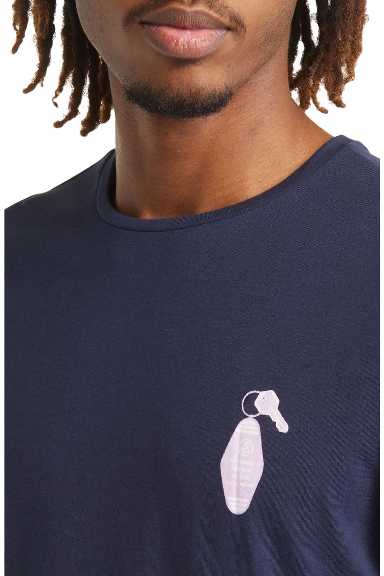 Golf Cart Key Graphic Tee, Alternate, color, NAVY