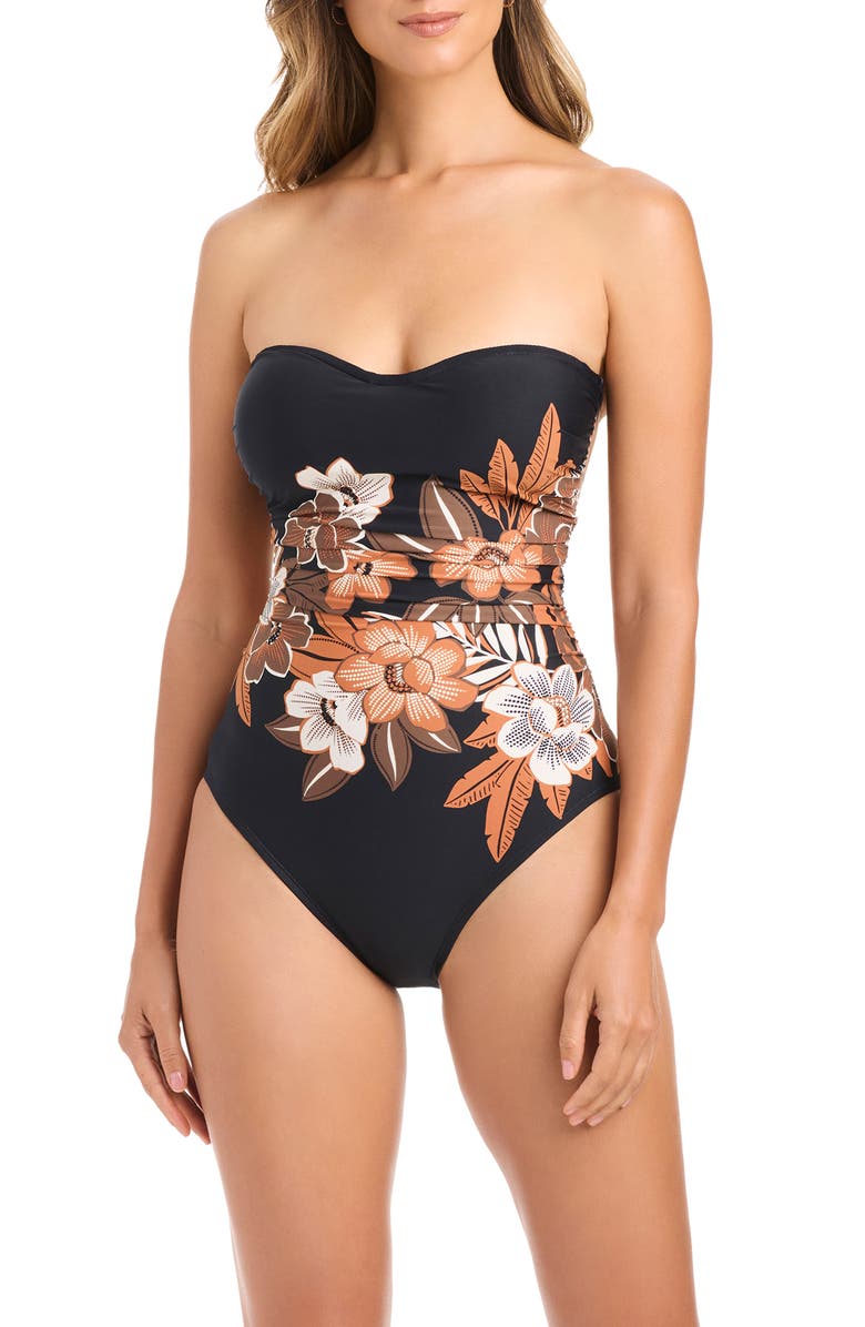 BLEU by Rod Beattie Shirred One-Piece Swimsuit, Alternate, color, 