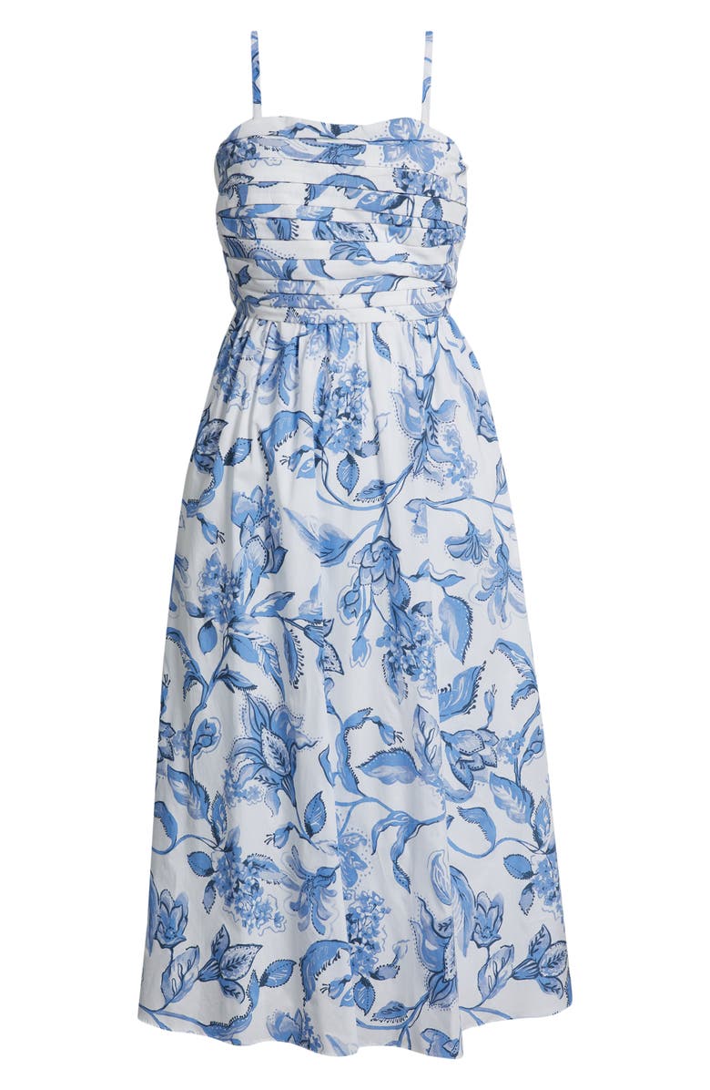 Halogen<sup>®</sup> Pleated Back Cutout Cotton Maxi Sundress, Alternate, color, Lucent White