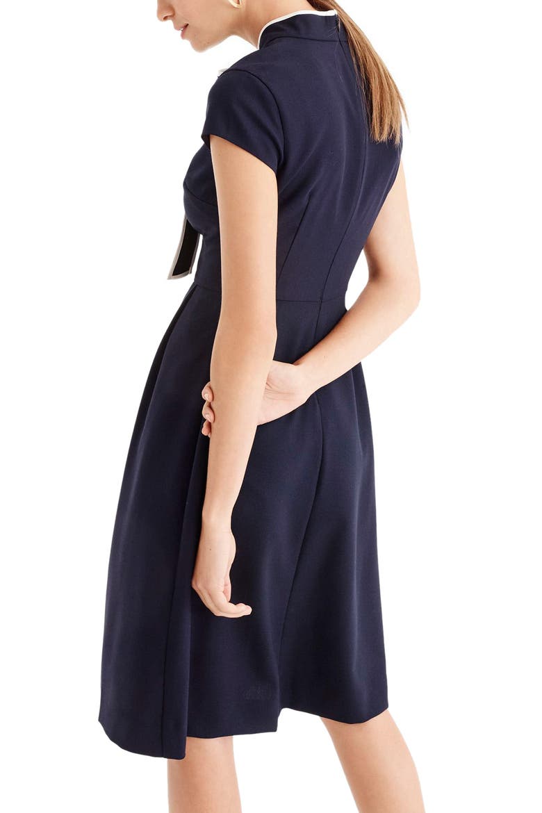 Tie-Neck Dress, Alternate, color, NAVY