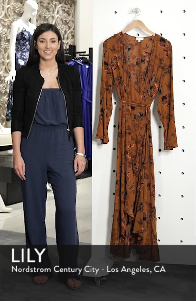 Bell Sleeve Wrap Midi Dress, sales video thumbnail