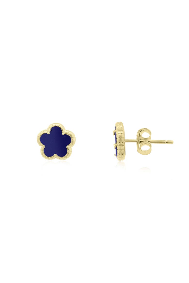 Lapis Spring Flower Stud Earrings, Main, color, Lapis