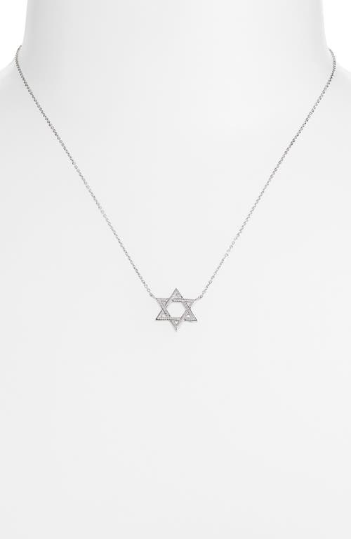 Anzie Dew Drop Star Of David Pendant In Metallic