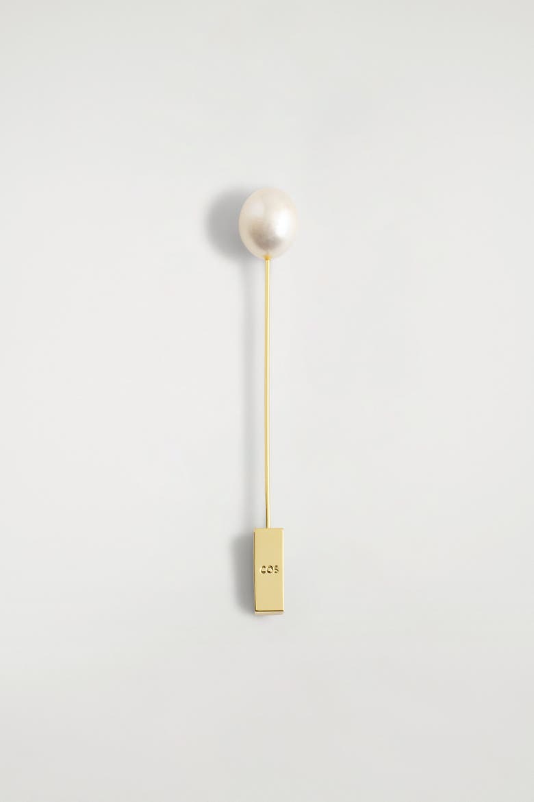 Freshwater Pearl Brooch, Main, color, GOLD