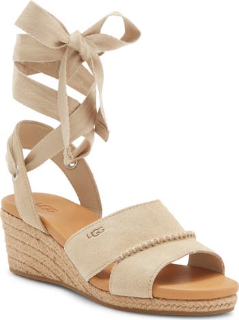 Taia Ankle Tie Wedge Sandal