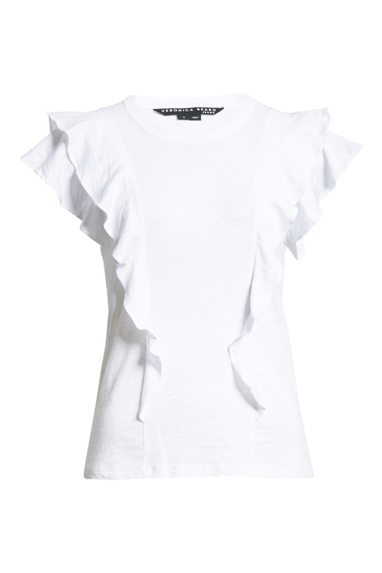 Bea Ruffle T-Shirt, Alternate, color, WHITE