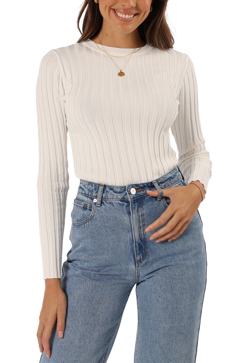 Petal & Pup Aneesa Wide Rib Top, Main, color, White