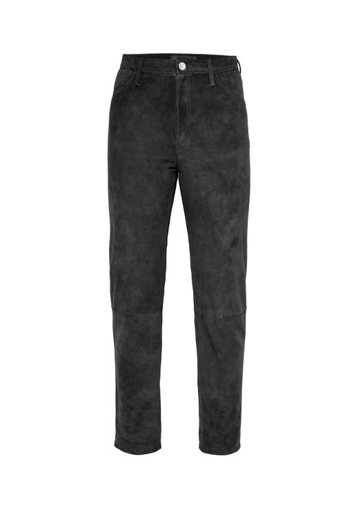 As By Df Cindy Supersuede Slim Leather Jeans In Black In Black