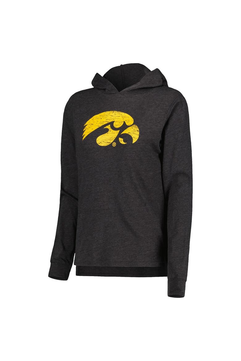 Women's Concepts Sport Black Iowa Hawkeyes Long Sleeve Hoodie T-Shirt & Pants Sleep Set, Alternate, color, Black
