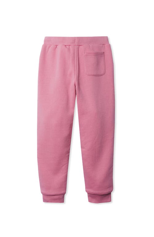 Lands' End Kids Husky High Pile Fleece Lined Jogger Sweatpants In Pink