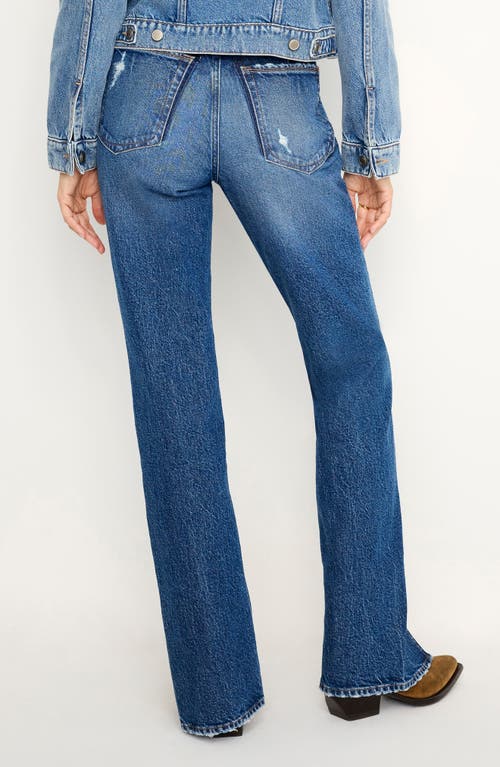 GOOD AMERICAN GOOD AMERICAN GOOD ICON TWISTED SLIT HEM HIGH WAIST STRAIGHT LEG JEANS