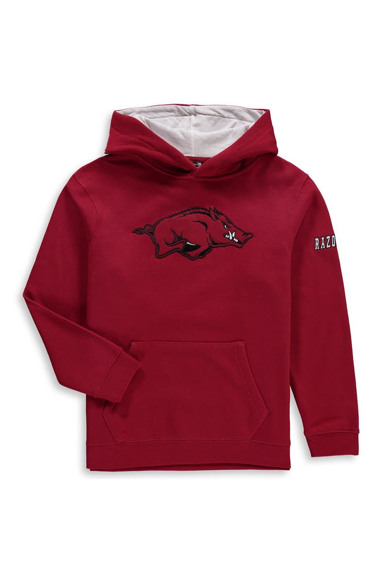 COLOSSEUM Youth Cardinal Arkansas Razorbacks Big Logo Pullover Hoodie, Alternate, color, Cardinal