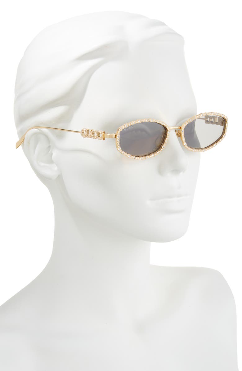 Gucci 55mm Oval Sunglasses, Alternate, color,