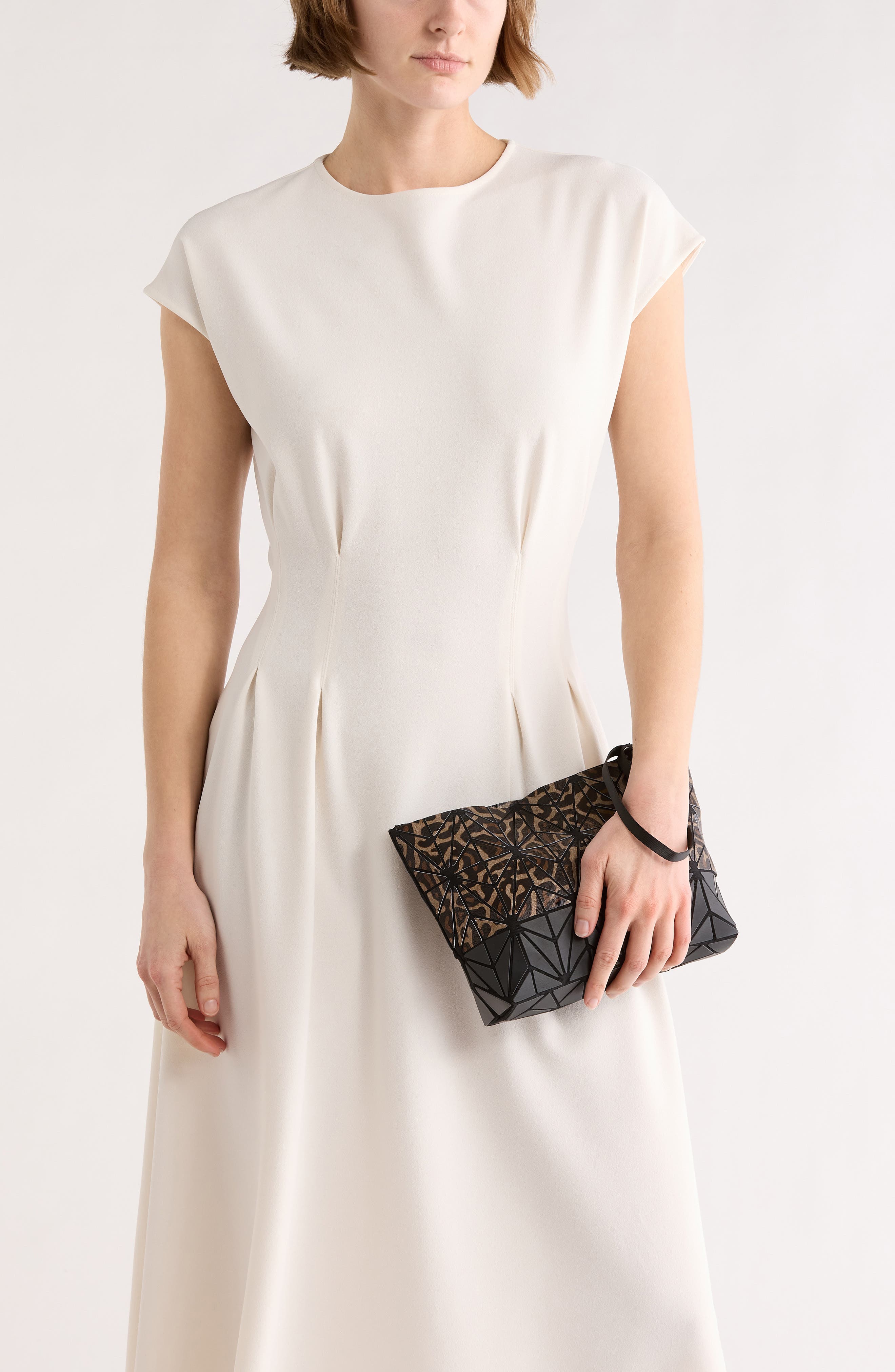 PATRIZIA LUCA Two-Tone Mosaic Clutch, Alternate, color, Brown Cheetah