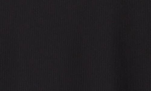 90 Degree By Reflex Wonderlink Ribbed Sleeveless Crop Polo In Black