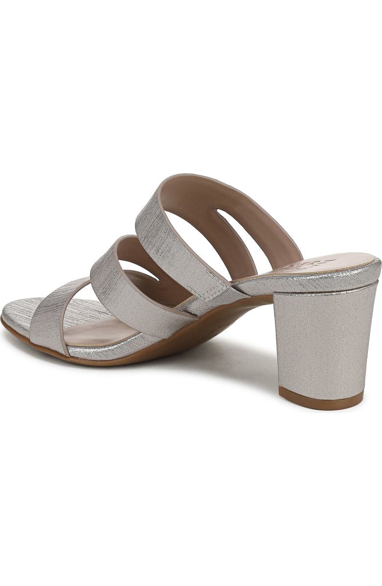Naturalizer Beaming Block Heel Sandal, Alternate, color, Silver Metallic Linen