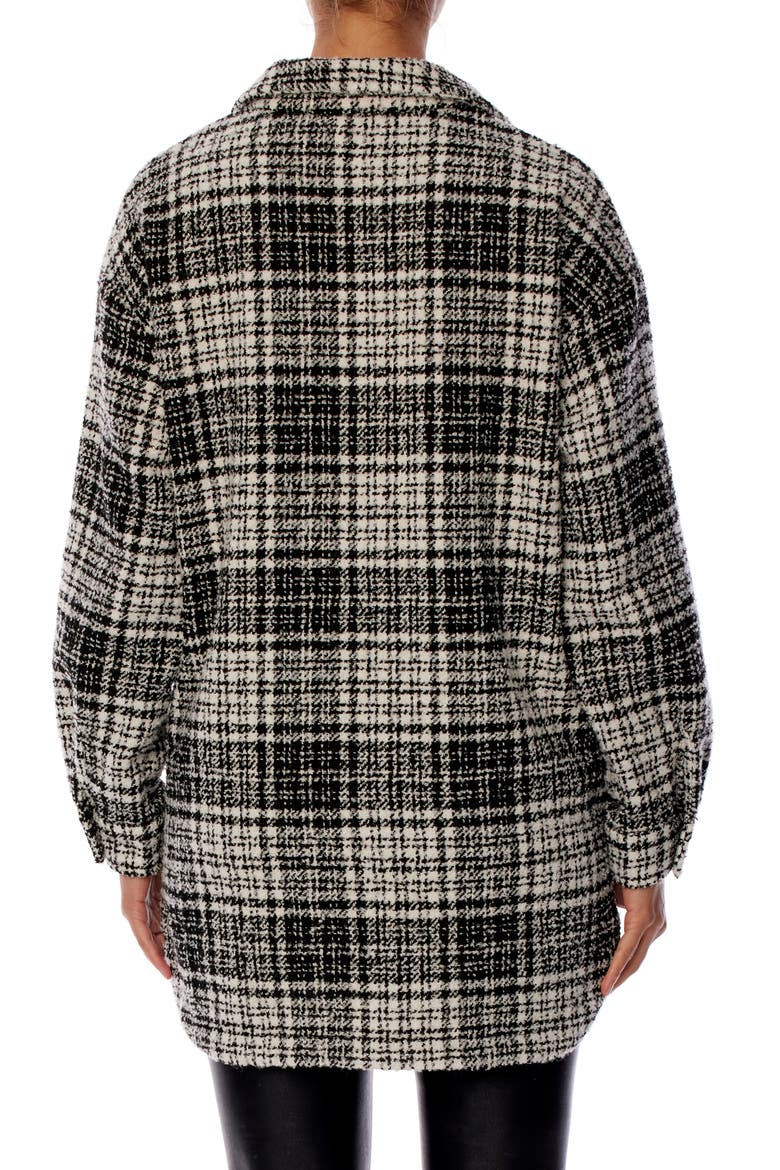 Pamela Shirt Jacket, Alternate, color, BLACK AND CREAM