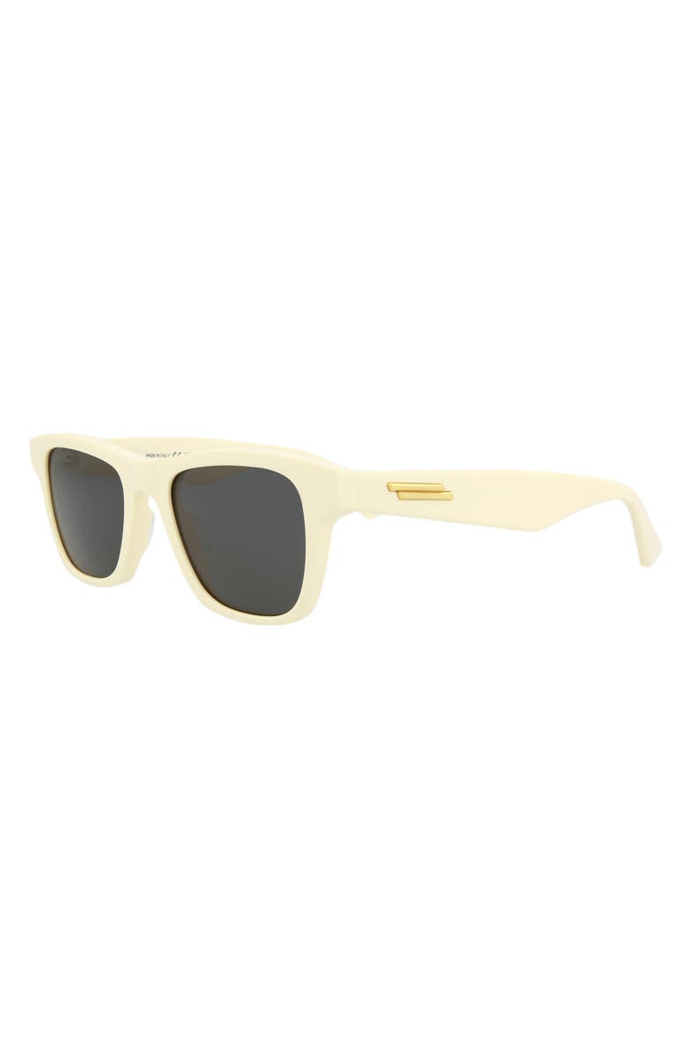 Bottega Veneta 51mm Square Sunglasses, Alternate, color, Ivory Ivory Grey